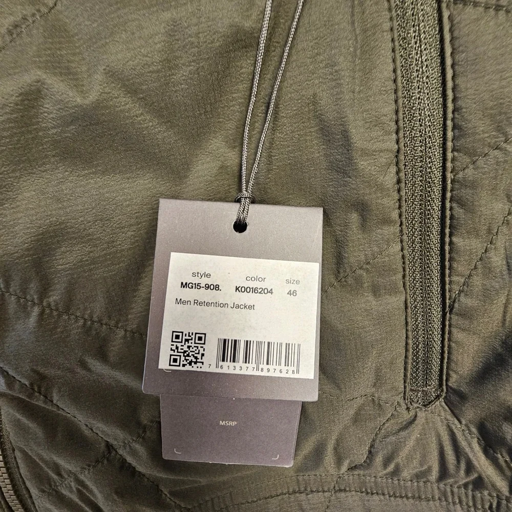 KJUS Hydraulic Hybrid Jacket Mens XS 46 Green Quilted Insulated Full Zip Golf